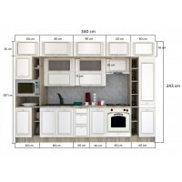 Bucatarie LEEA BEAUTY NEW 340 FRONT MDF ROSA K002 / decor 210